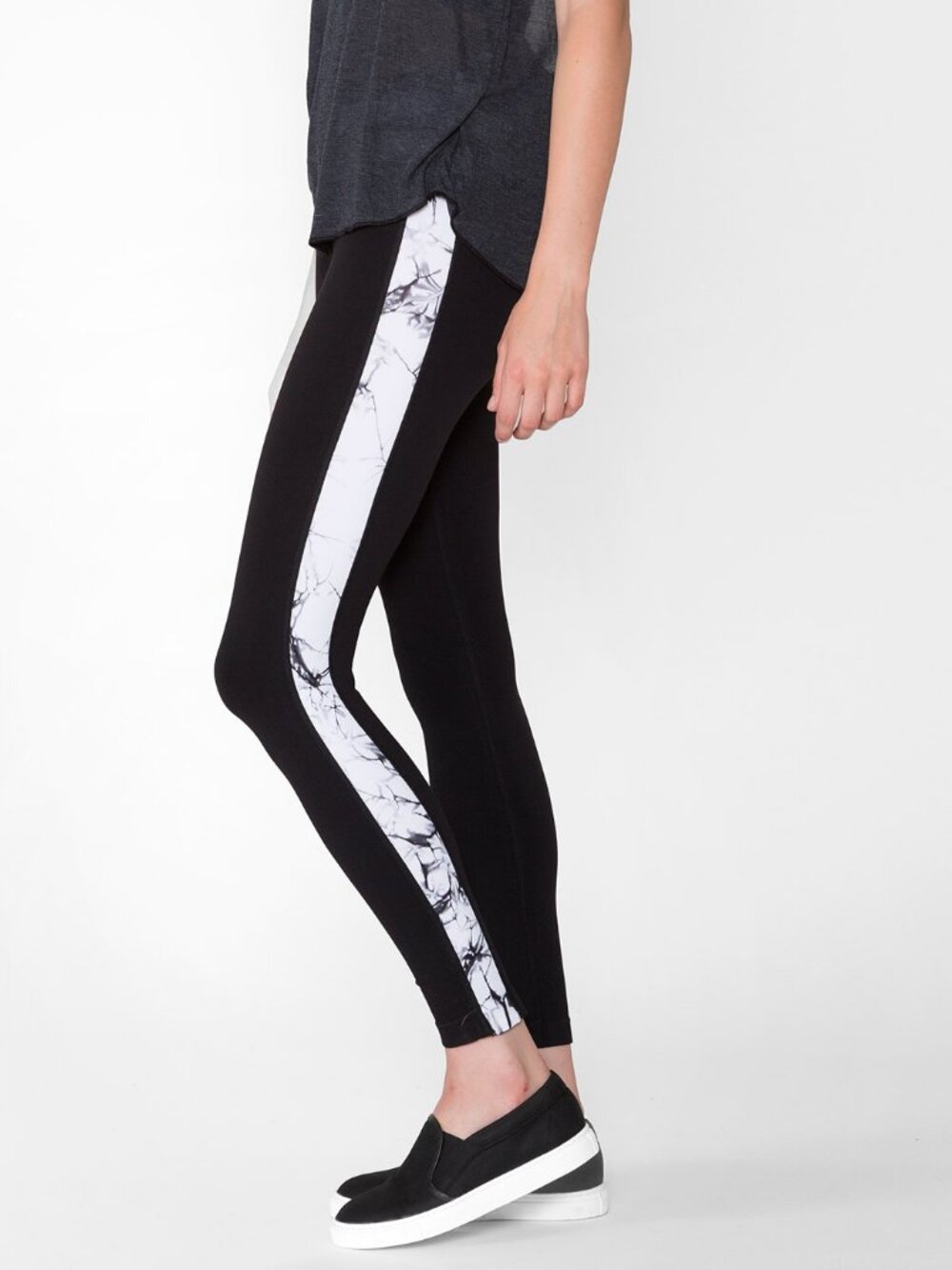 NWT Phat Buddha Women's Filmore Leggings Caviar/Star White Size OS